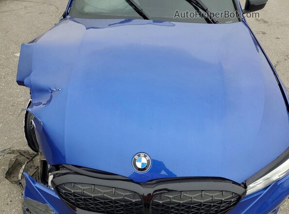 3MW5U7J07M8B76697 2021 BMW M3 Blue უკანა სალონის ხედი