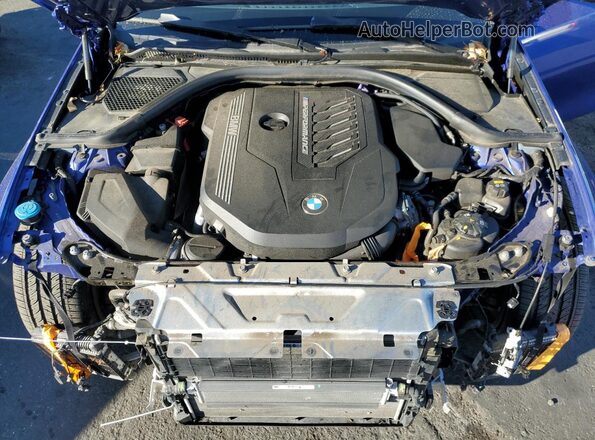 3MW5U7J09M8B60209 2021 BMW M3 Blue უკანა სალონის ხედი