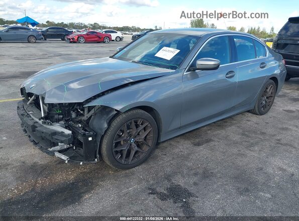 3MW69CW05S8F31919 2025 BMW 3 SERIES Gray წინა მარცხენა ხედი სამი მეოთხედიდან
