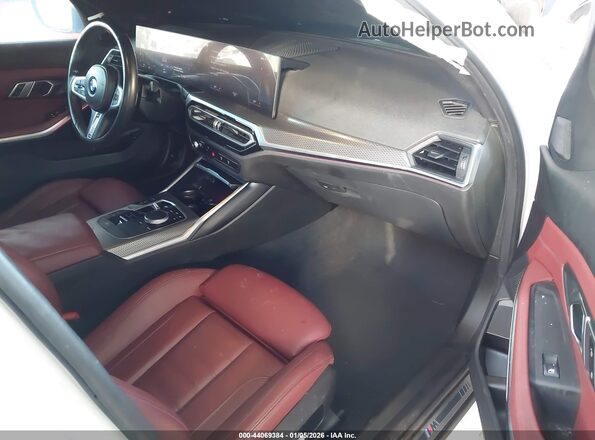 3MW69FF00P8C93793 2023 BMW 3 SERIES White Widok wnętrza z przodu