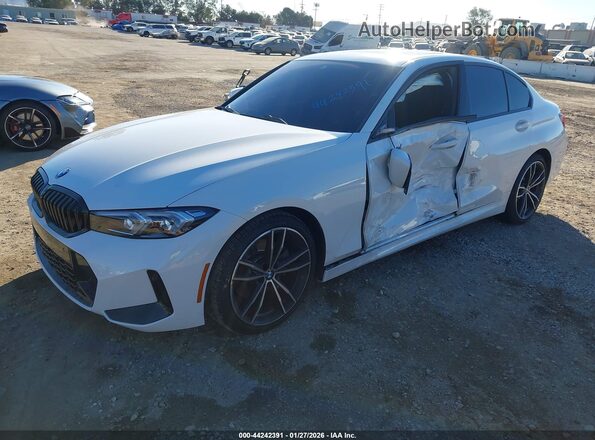 3MW69FF09P8C84543 2023 BMW 3 SERIES White წინა მარცხენა ხედი სამი მეოთხედიდან