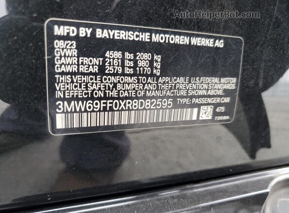 3MW69FF0XR8D82595 2024 BMW 3 SERIES Black Engine compartment view