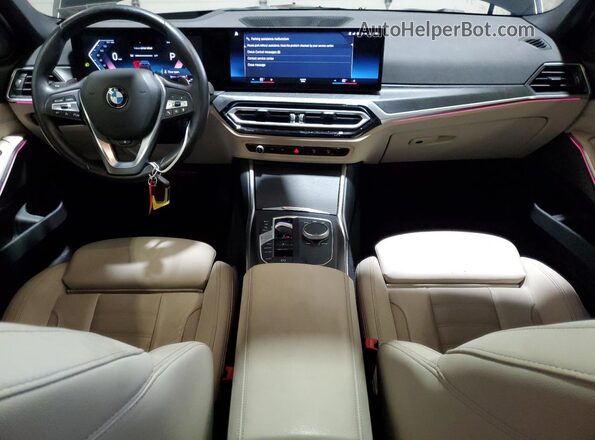 3MW89FF02R8E11340 2024 BMW 3 SERIES Black Widok deski rozdzielczej