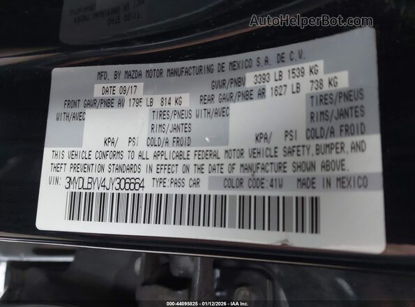 3MYDLBYV4JY306664 2018 TOYOTA YARIS IA Black 