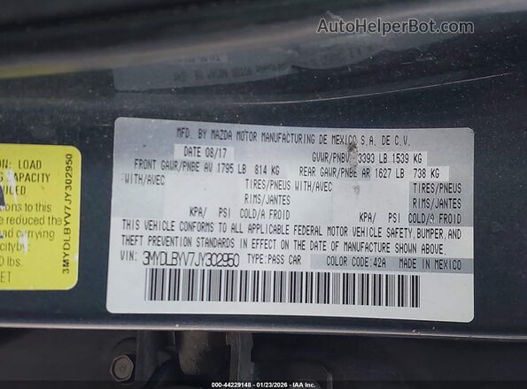 3MYDLBYV7JY302950 2018 TOYOTA YARIS IA Серый Вид подкапотного пространства