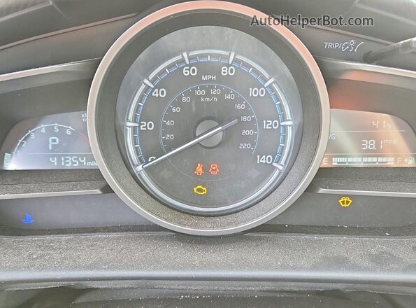 3MYDLBYV7LY714885 2020 TOYOTA YARIS Blue Instrument cluster view