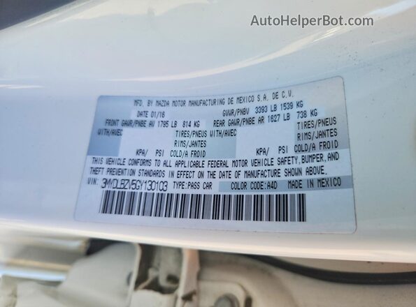3MYDLBZV5GY130103 2016 TOYOTA SCION Белый Вид подкапотного пространства
