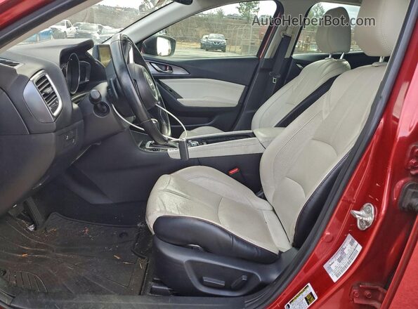 3MZBN1M3XHM133682 2017 MAZDA 3 Красный Вид салона спереди