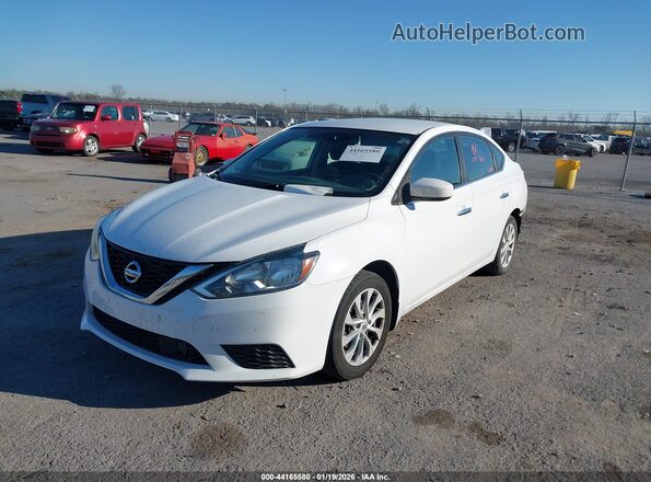 3N1AB7AP0KY346905 2019 NISSAN SENTRA White წინა მარცხენა ხედი სამი მეოთხედიდან