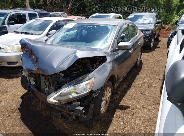 3N1AB7AP2KL611448 2019 NISSAN SENTRA Gray Vista tres cuartos delantera izquierda