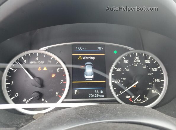 3N1AB7AP5KY247965 2019 NISSAN SENTRA Blue ხელსაწყოთა პანელის ხედი