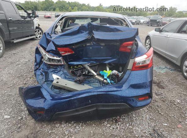 3N1AB7AP5KY247965 2019 NISSAN SENTRA Blue უკანა ხედი