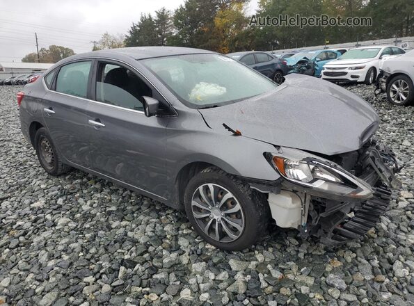 3N1AB7AP5KY301443 2019 NISSAN SENTRA Gray Front right