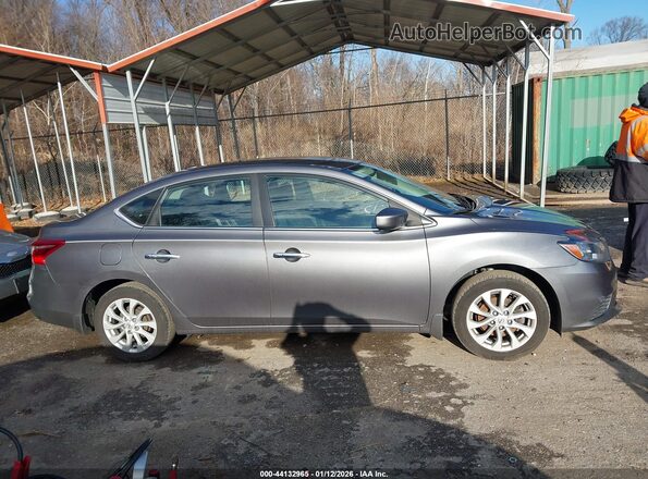 3N1AB7AP7KY382347 2019 NISSAN SENTRA Gray უკანა სალონის ხედი