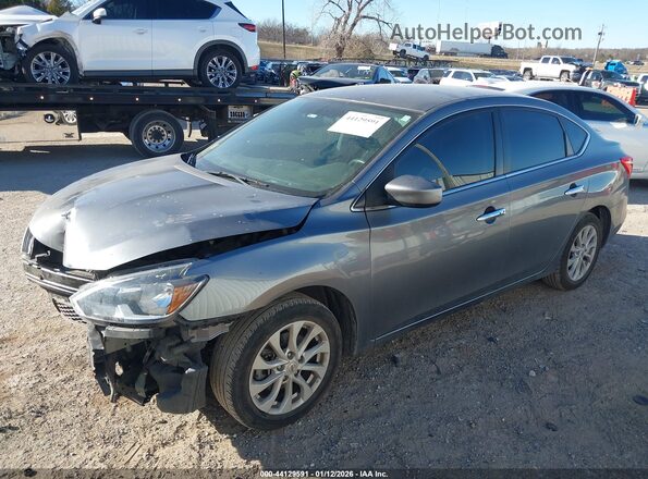 3N1AB7AP9KY278376 2019 NISSAN SENTRA Gray Передня ліва чверть