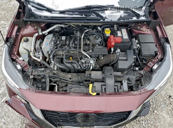 3N1AB8CV5NY299604 2022 NISSAN SENTRA Maroon Widok wnętrza z tyłu