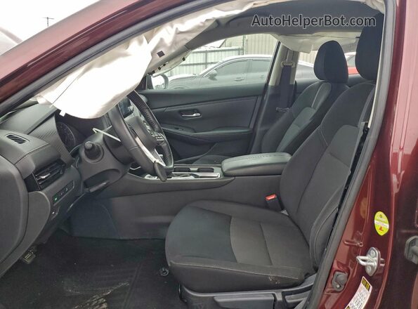 3N1AB8CV5NY299604 2022 NISSAN SENTRA Maroon Widok wnętrza z przodu