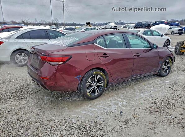3N1AB8CV5NY299604 2022 NISSAN SENTRA Maroon Tył prawy