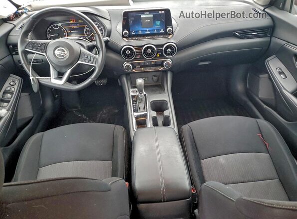 3N1AB8CV5NY299604 2022 NISSAN SENTRA Maroon Widok deski rozdzielczej