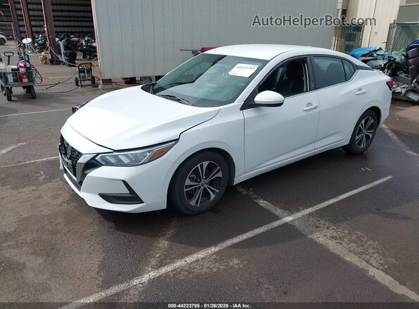 3N1AB8CV6MY274936 2021 NISSAN SENTRA White წინა მარცხენა ხედი სამი მეოთხედიდან