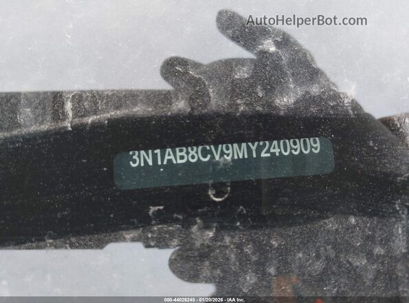 3N1AB8CV9MY240909 2021 NISSAN SENTRA Серый Вид подкапотного пространства