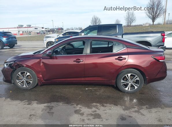 3N1AB8CV9PY307772 2023 NISSAN SENTRA Maroon Սալոնի 360 աստիճան տեսք