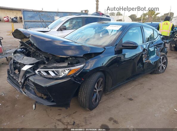 3N1AB8CVXNY256375 2022 NISSAN SENTRA Black Przód lewy