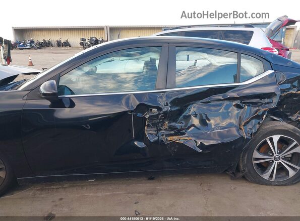 3N1AB8CVXNY256375 2022 NISSAN SENTRA Black Widok wnętrza z tyłu