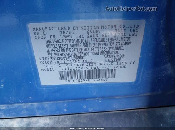 3N1CP5CV4PL568507 2023 NISSAN KICKS Blue Widok komory silnika