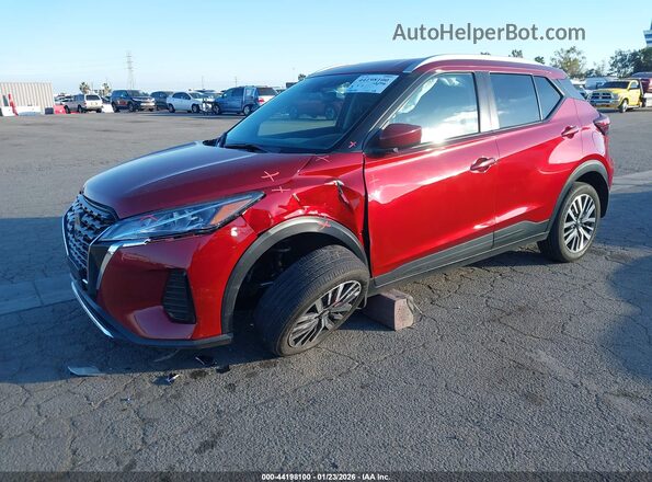 3N1CP5CV9PL552111 2023 NISSAN KICKS Burgundy Դիմացի տեսք