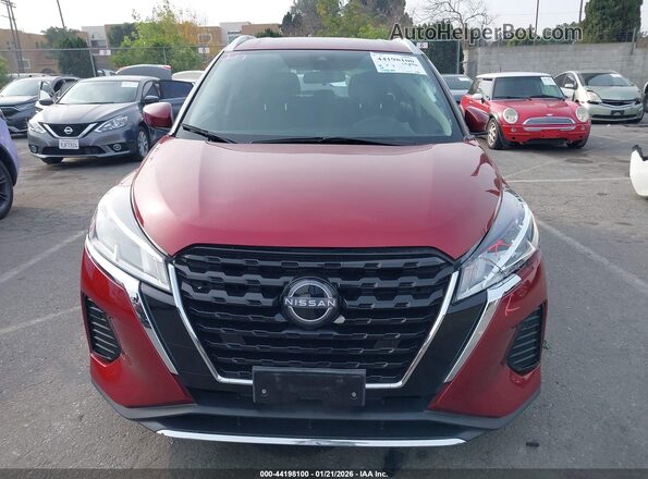 3N1CP5CV9PL552111 2023 NISSAN KICKS Burgundy Սարքավորումների վահանակի տեսք