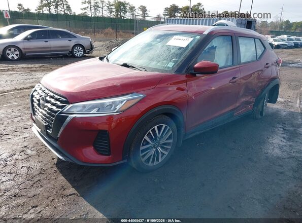 3N1CP5CVXNL516490 2022 NISSAN KICKS Red Vista tres cuartos delantera izquierda