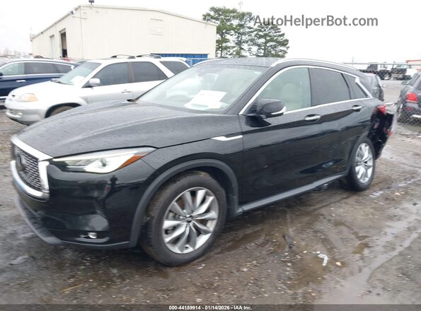 3PCAJ5BA0NF111466 2022 INFINITI QX50 Black Առջևի ձախ երեք քառորդ տեսարան