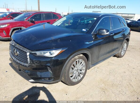 3PCAJ5BA4PF107391 2023 INFINITI QX50 Black Передня ліва чверть