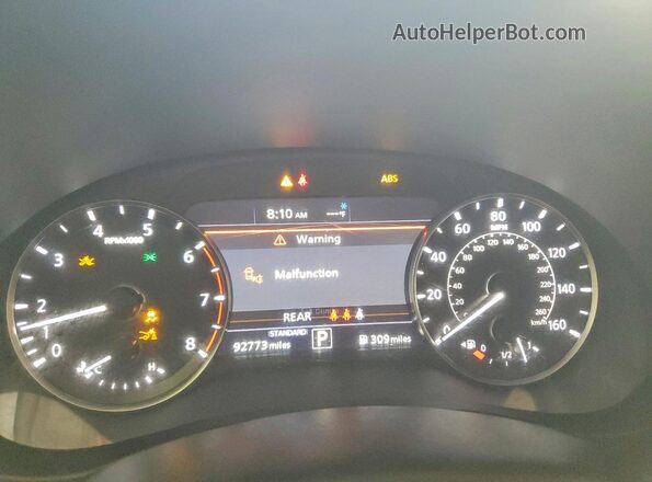 3PCAJ5BA9MF125073 2021 INFINITI QX50 Черный Вид щитка приборов
