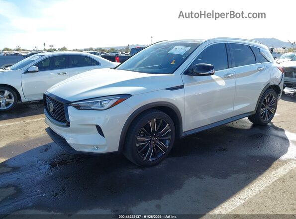 3PCAJ5BAXNF117842 2022 INFINITI QX50 White წინა მარცხენა ხედი სამი მეოთხედიდან