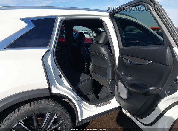3PCAJ5BAXNF117842 2022 INFINITI QX50 White VIN კოდის სტიკერის ხედი
