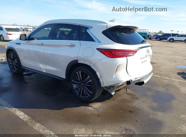 3PCAJ5BAXNF117842 2022 INFINITI QX50 White უკანა მარცხენა