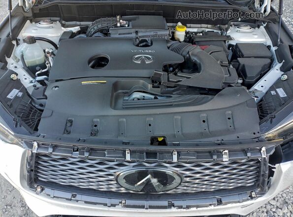 3PCAJ5BB3SF109568 2025 INFINITI QX50 White Vista del compartimento del motor