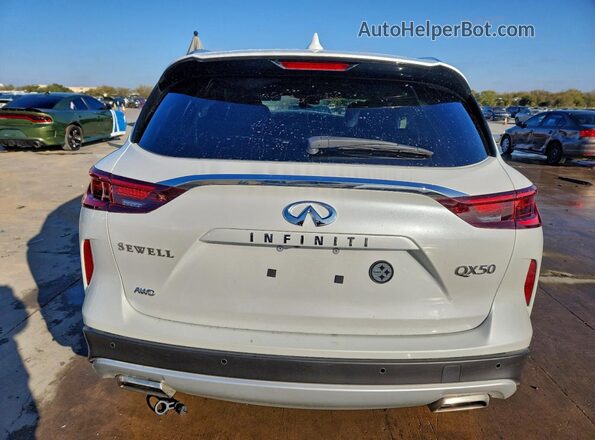 3PCAJ5BBXSF107980 2025 INFINITI QX50 White Vista trasera