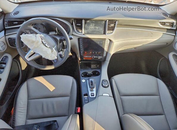 3PCAJ5BBXSF107980 2025 INFINITI QX50 White Vista del salpicadero