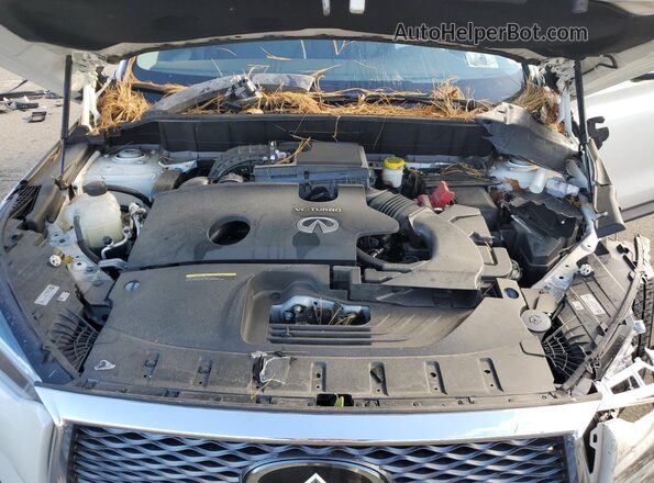3PCAJ5EB1NF107480 2022 INFINITI QX50 White Engine compartment view