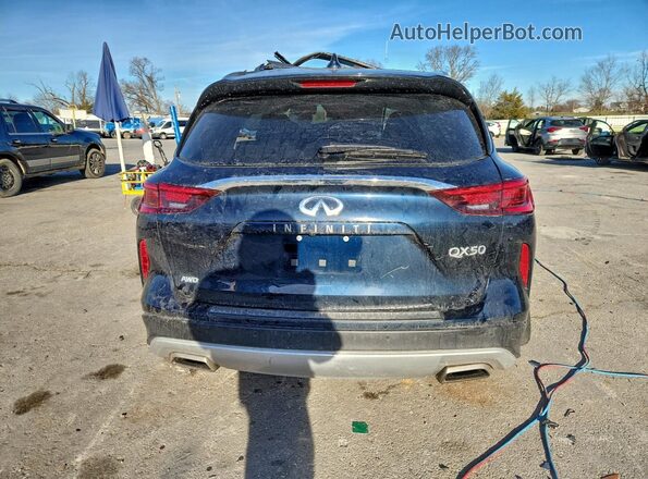 3PCAJ5EB5NF108843 2022 INFINITI QX50 Blue Rear view