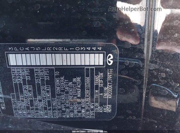 3PCAJ5LR2RF103444 2024 INFINITI QX55 Black Вид підкапотного простору