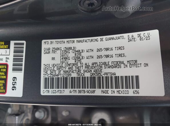 3TYCZ5AN4PT127209 2023 TOYOTA TACOMA Gray 