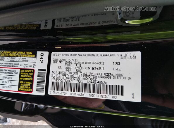 3TYKB5FN3ST028429 2025 TOYOTA TACOMA Black 