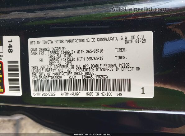 3TYLB5JN2ST063829 2025 TOYOTA LIMITED Черный Вид подкапотного пространства