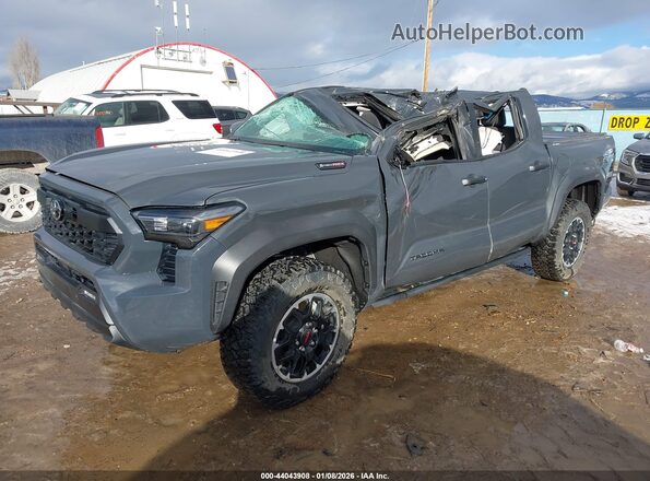 3TYLC5LN7RT013710 2024 TOYOTA TACOMA HYBRID Gray Առջևի ձախ երեք քառորդ տեսարան