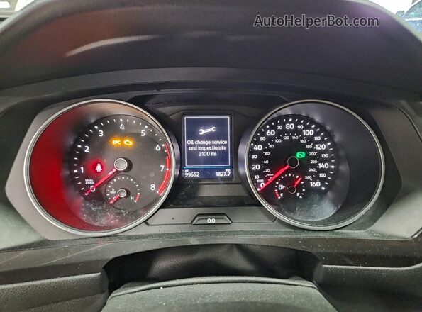 3VV1B7AX8KM087067 2019 VOLKSWAGEN TIGUAN White Вид щитка приладів