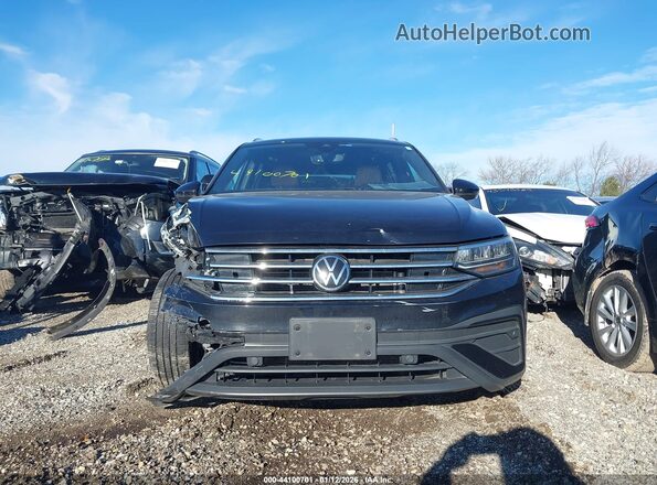 3VV2B7AX7NM055994 2022 VOLKSWAGEN TIGUAN Black ხელსაწყოთა პანელის ხედი